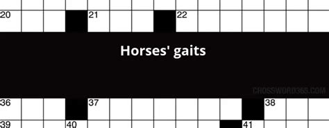 Horse's gait crossword. Things To Know About Horse's gait crossword. 